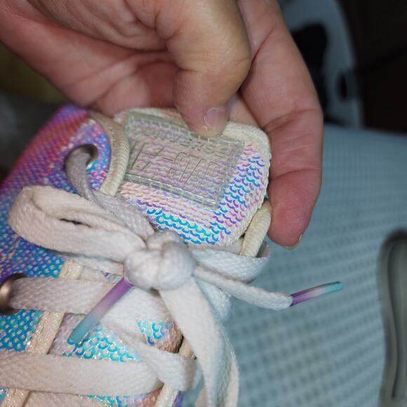 CONVERSE EUC WOMENS SZ 8 ALL STAR SEQUINED SNEAKER SHOES - Picture 4 of 9